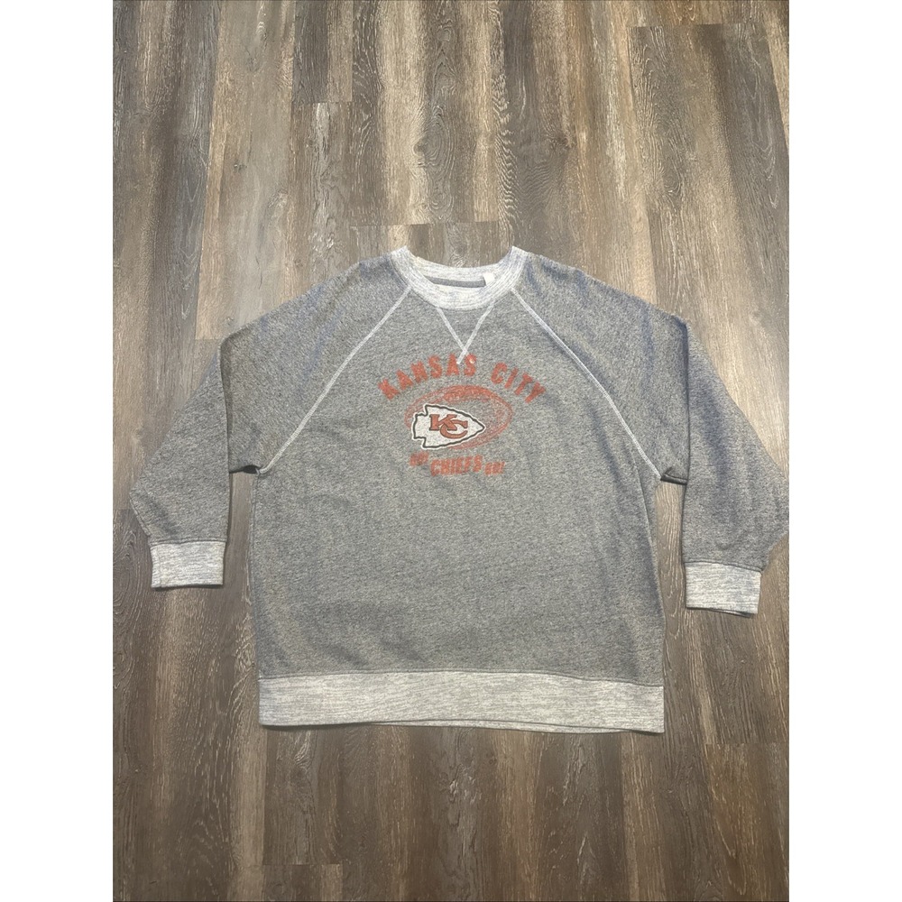 Tailgate Kansas City Chiefs Crew Neck Sweatshirt Men's Large Gray